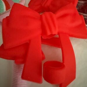 Holiday Red Christmas Bow BPA Free Straw Cover Topper Stanley Straw Topper